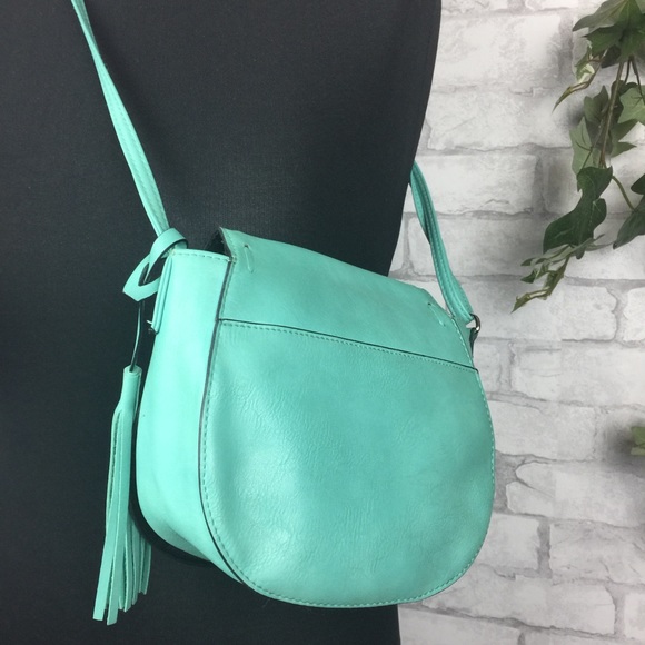 No Boundaries Teal Crossbody Saddlebag Purse - Picture 4 of 8